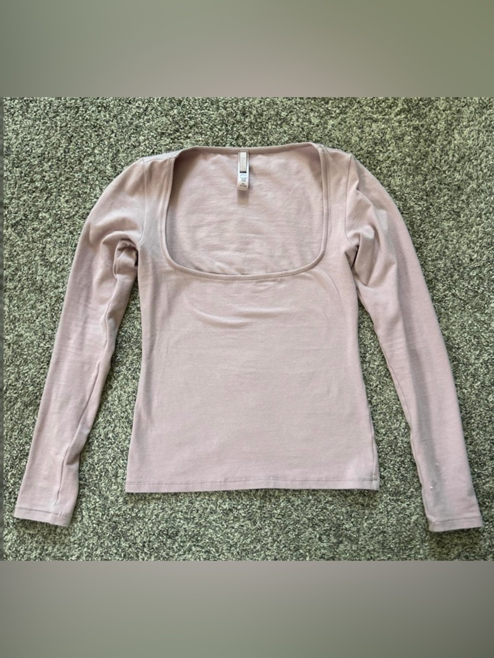 Skims square neck cotton long sleeve